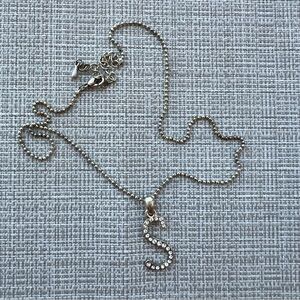 Silver Initial 'S' Pendant Necklace